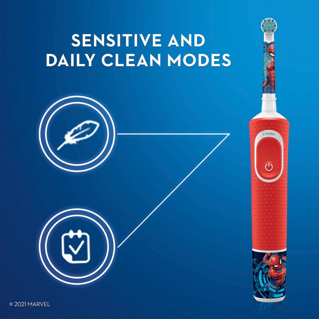 Kids Electric Toothbrush featuring Spiderman, for Kids 3+