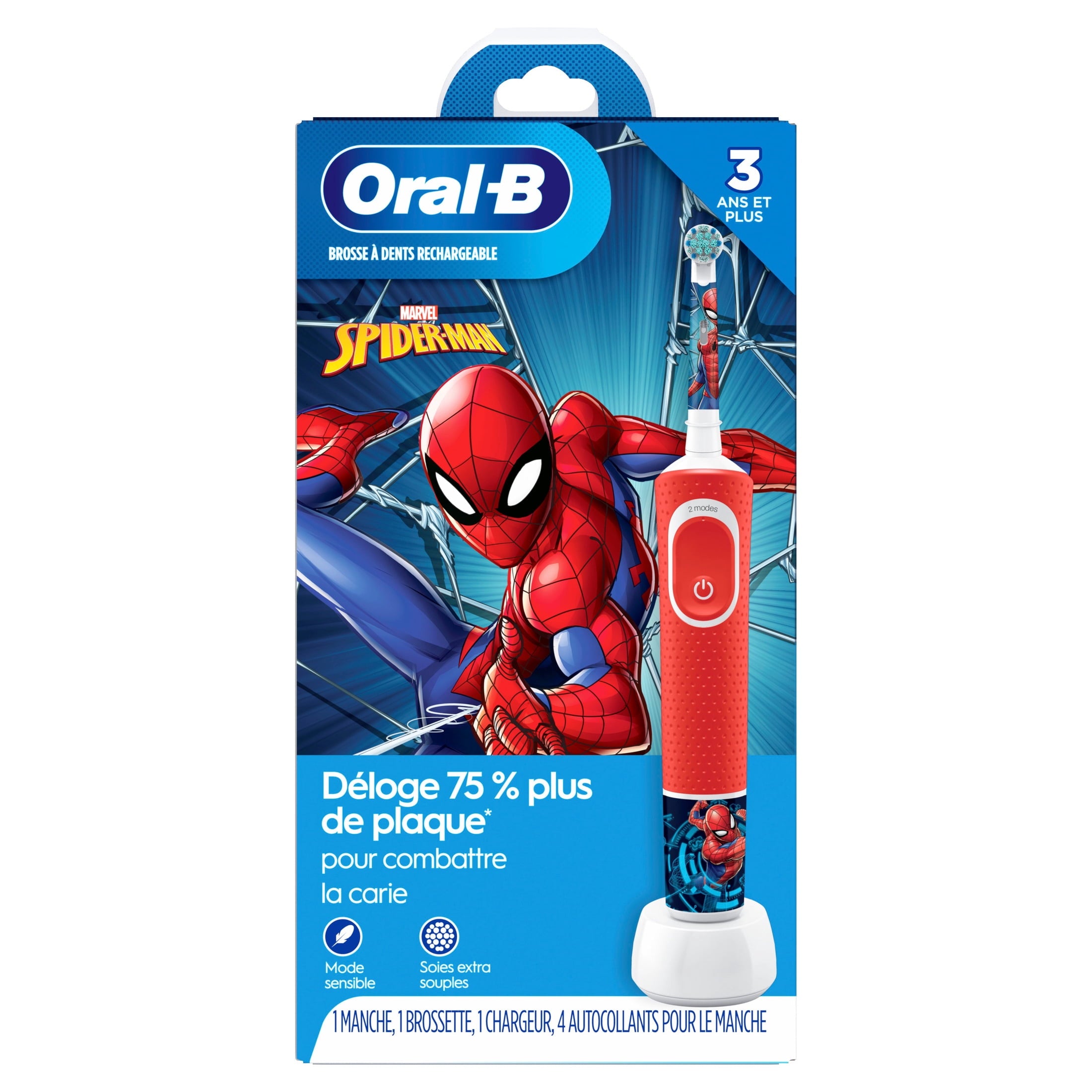 Kids Electric Toothbrush featuring Spiderman, for Kids 3+