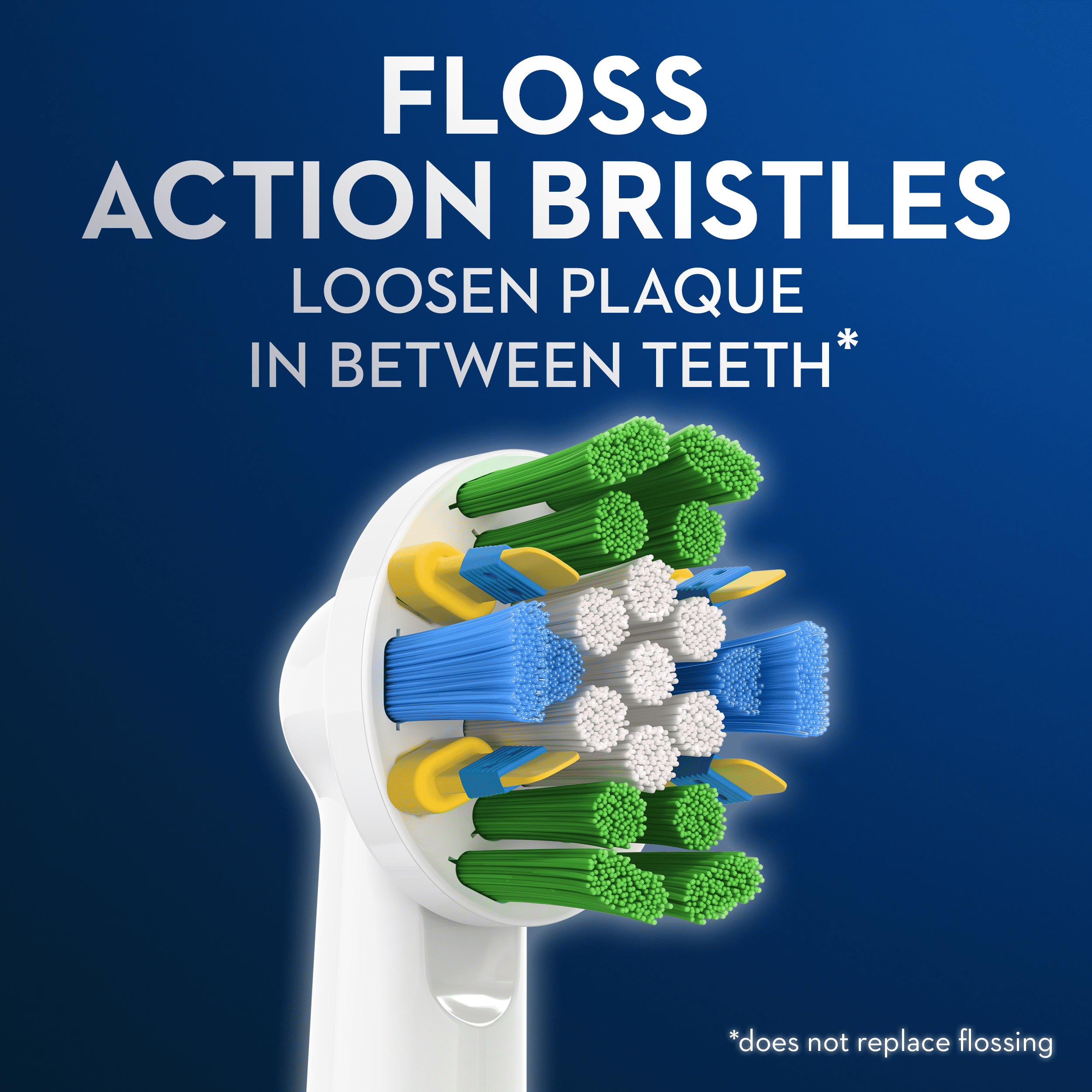 FlossAction Electric Toothbrush Replacement Brush Heads, 6 Count