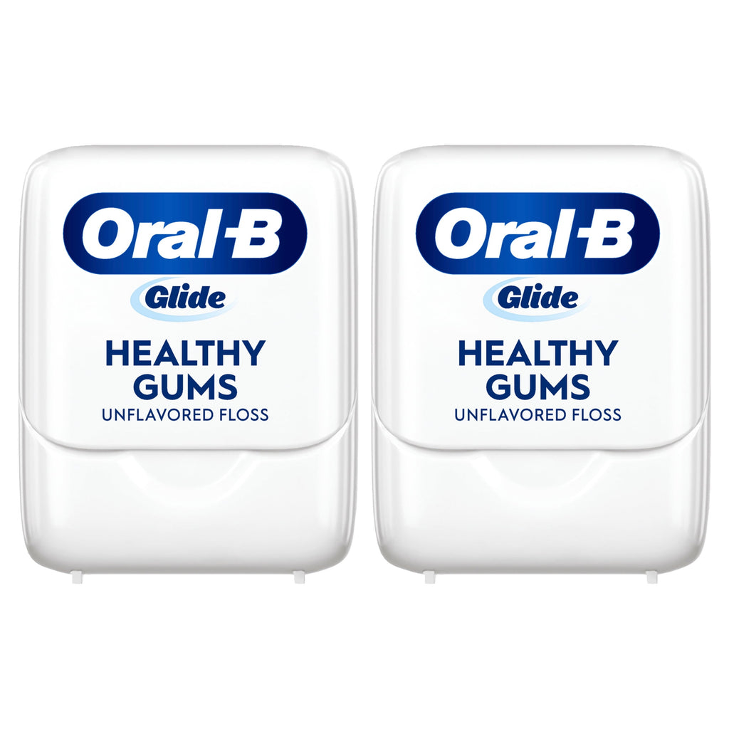 Glide Healthy Gums Unflavored Dental Floss, Value 2 Pack (50m Each)