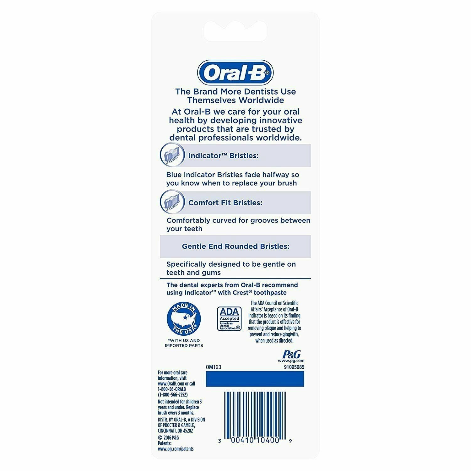 40 Soft Bristles Indicator Contour Clean Toothbrush, 4 Count Pack of 3