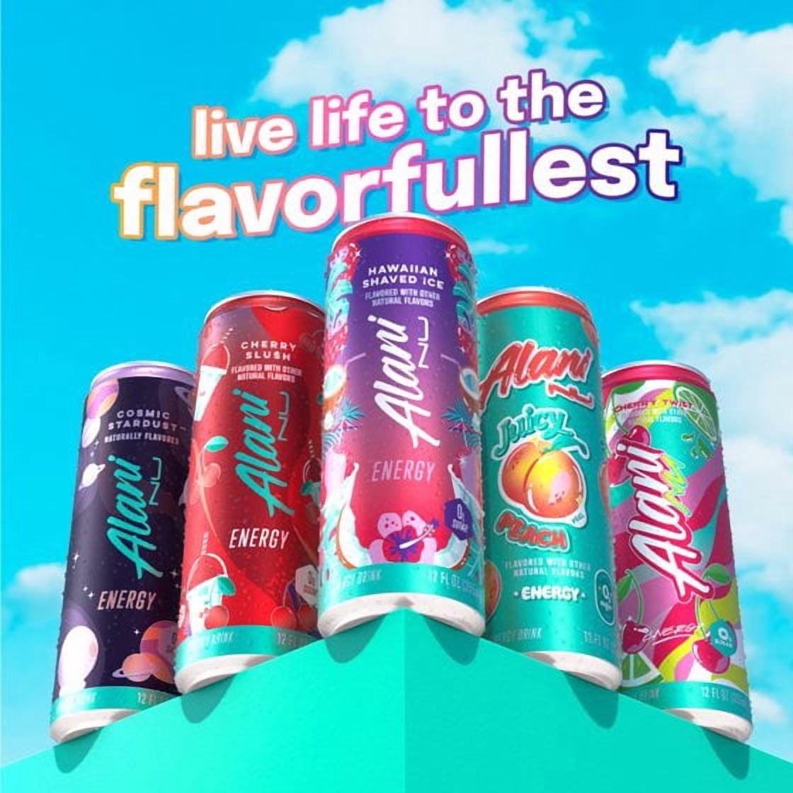 Sugar Free Energy Drink, Hawaiian Shaved Ice, 12 fl oz, 2 Pack, Cans, 200mg Caffeine
