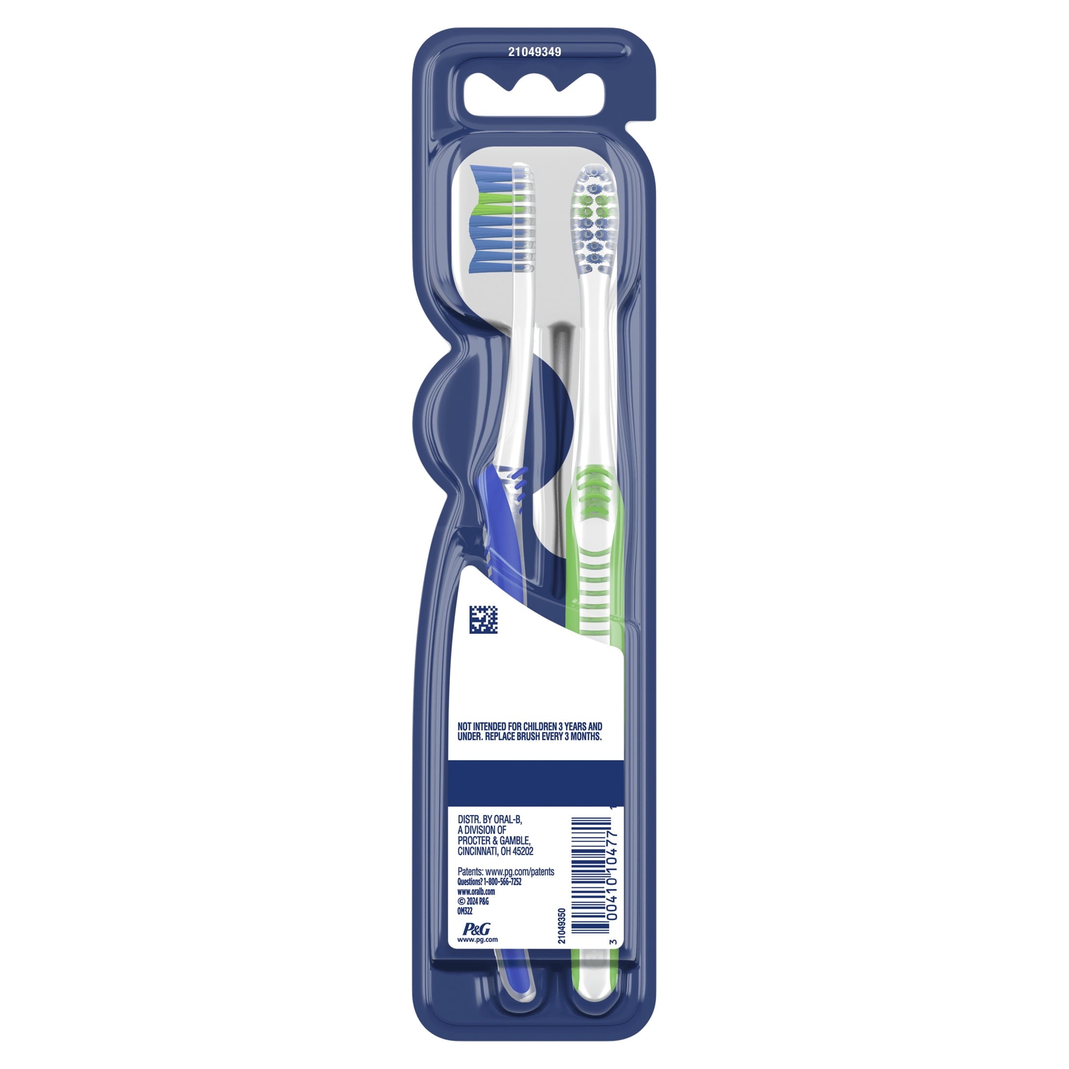 Toothbrush Advanced Clean, Color Changing Bristles, Soft, 2 Count