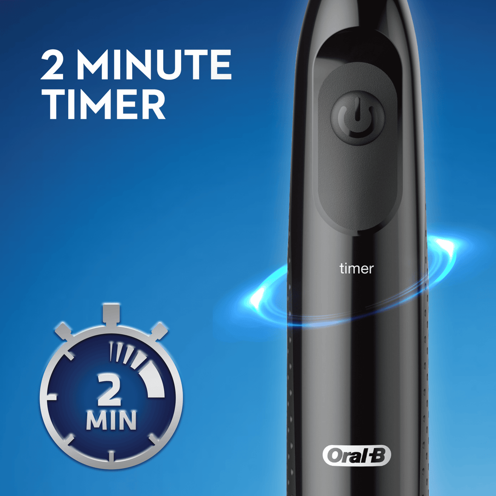 Pro 100 CrossAction Battery Powered Toothbrush, 1 Count, Adults and Children 3+