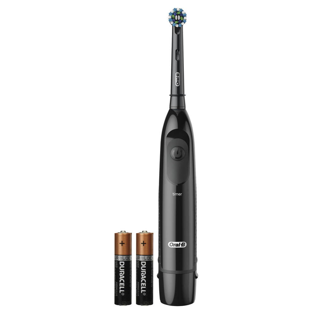 Pro 100 CrossAction Battery Powered Toothbrush, 1 Count, Adults and Children 3+