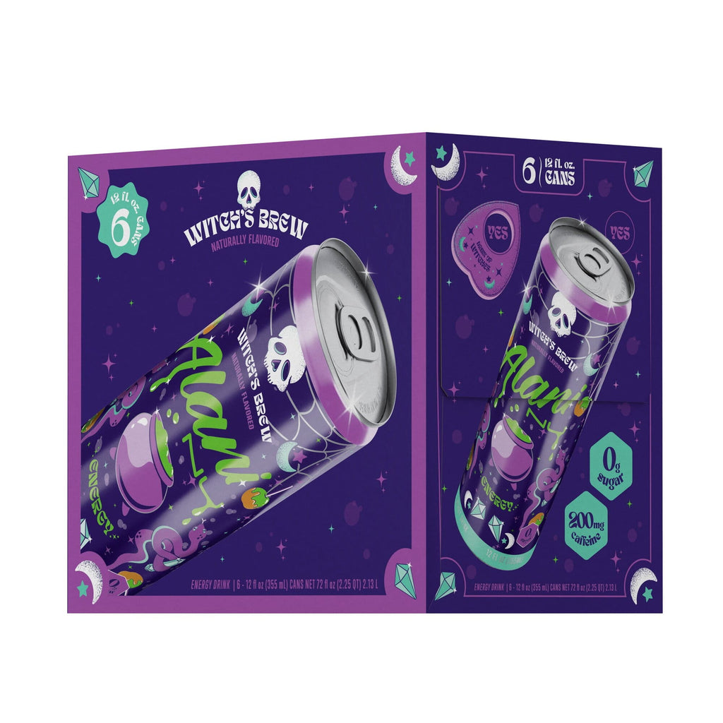 Sugar Free Energy Drink, Witch's Brew, 12oz Cans (6 Pack)