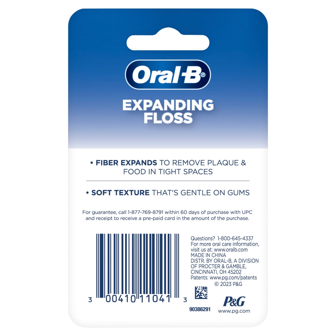 Expandable Ribbon Dental Floss, Mint, Expands for a Deep Clean, 50M