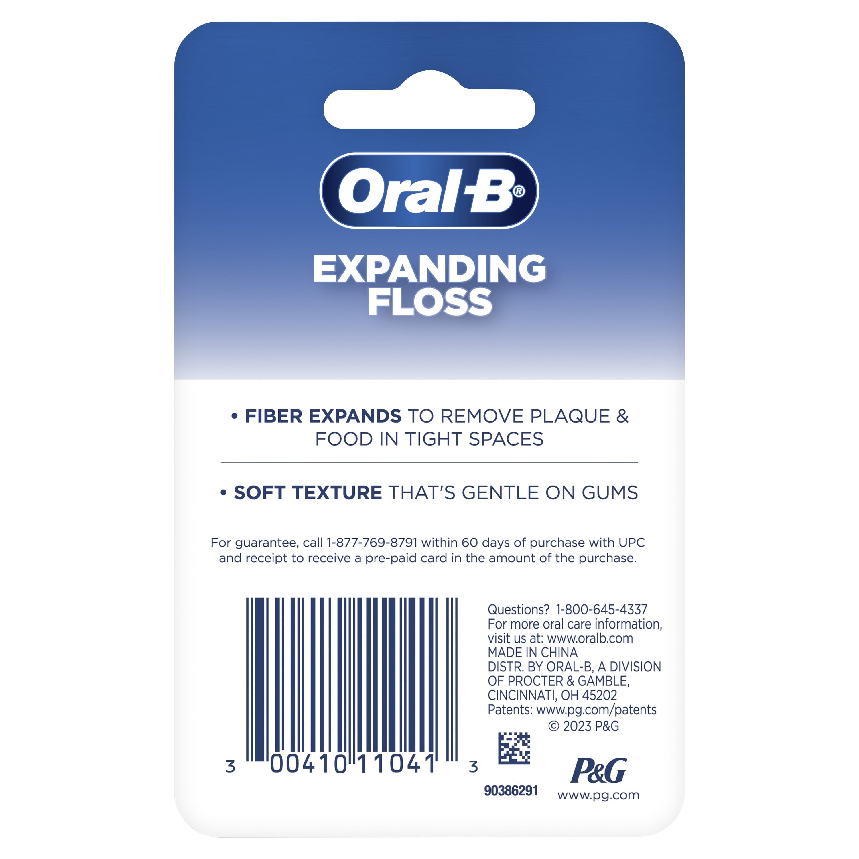 Expandable Ribbon Dental Floss, Mint, Expands for a Deep Clean, 50M
