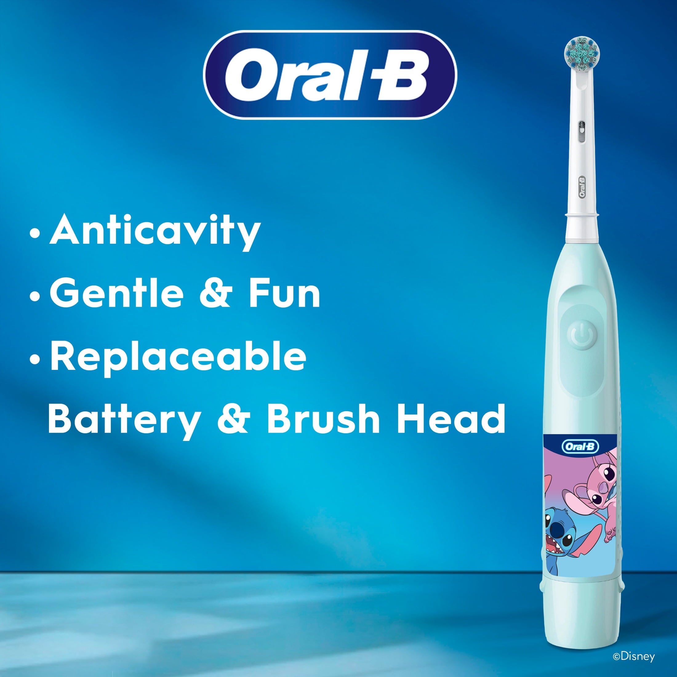 Kids Toothbrush, STITCH Electric Battery Powered Toothbrush for Ages 3+, Extra Soft Bristles