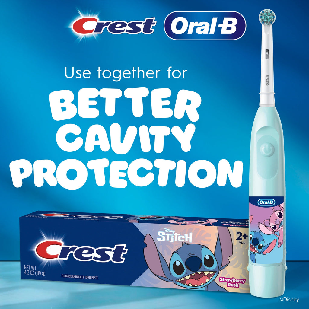 Kids Toothbrush, STITCH Electric Battery Powered Toothbrush for Ages 3+, Extra Soft Bristles
