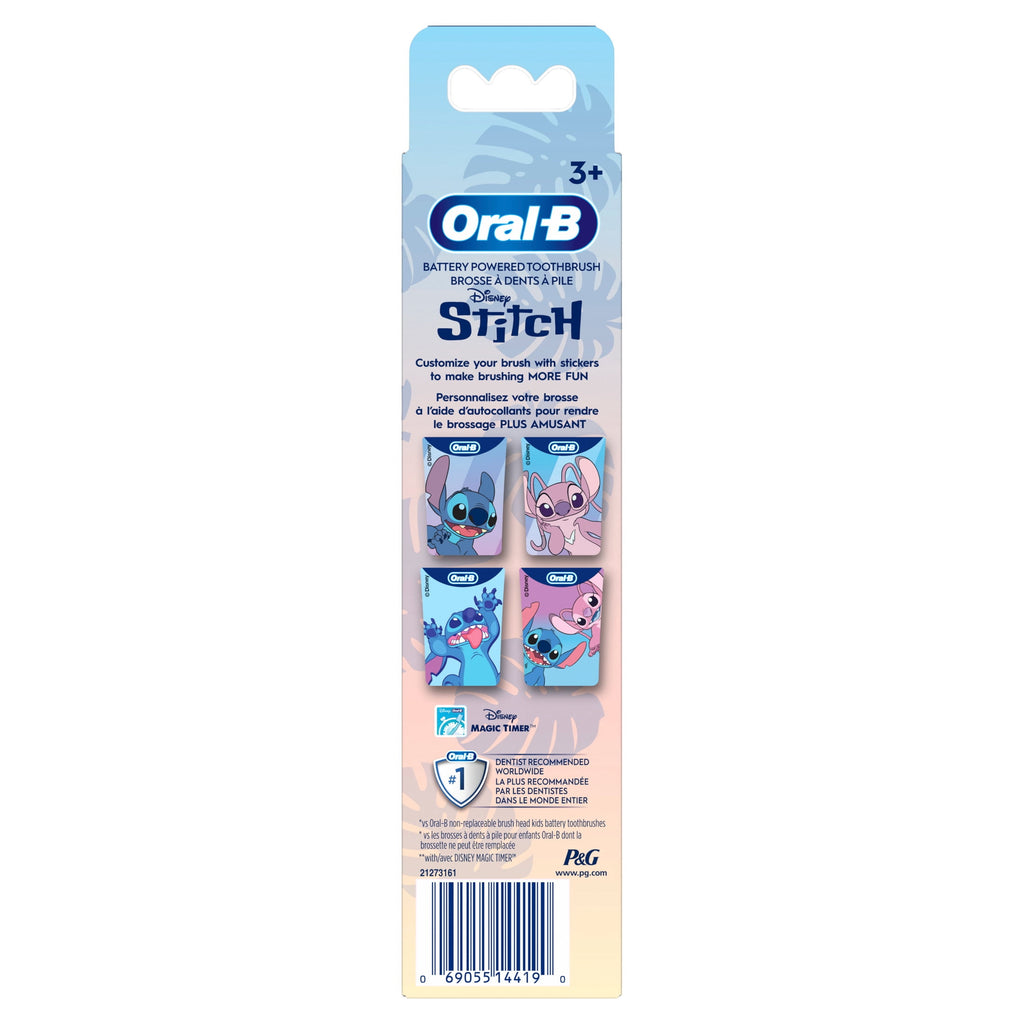 Kids Toothbrush, STITCH Electric Battery Powered Toothbrush for Ages 3+, Extra Soft Bristles
