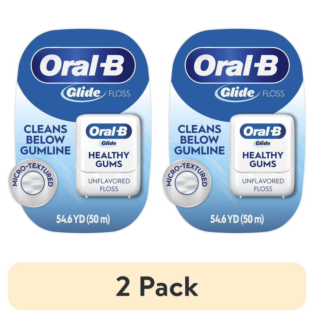 Floss, Glide Healthy Gums Unflavored Dental Floss, Smooth, Strong, Shred Resistant 50m