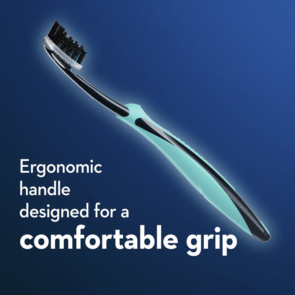 Pro-Flex Charcoal Manual Toothbrush, Adult, Soft Bristle, 2 Count