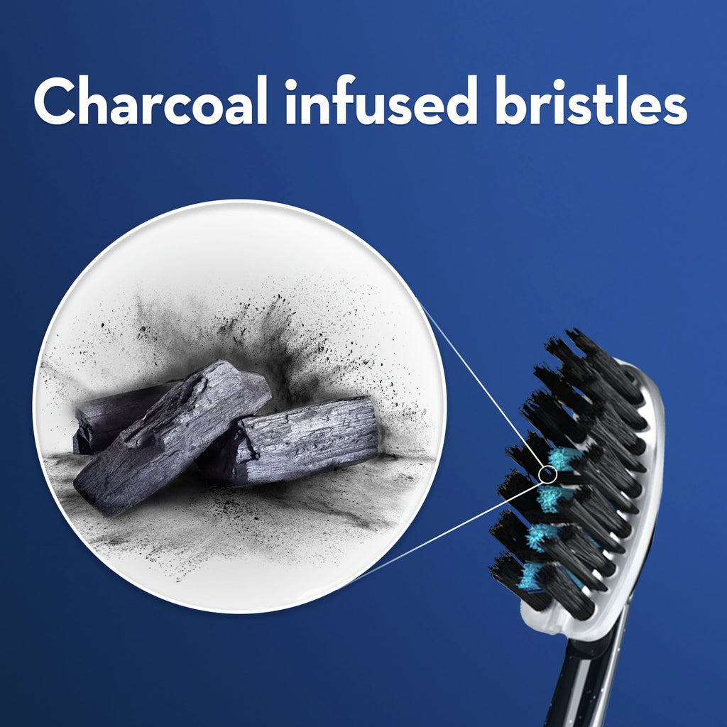 Pro-Flex Charcoal Manual Toothbrush, Adult, Soft Bristle, 2 Count