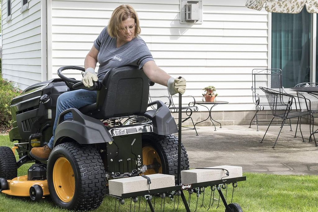 48" Tow Behind Lawn Plug Aerator with Universal Hitch; Designed to Pull Behind Lawn & Garden Tractors