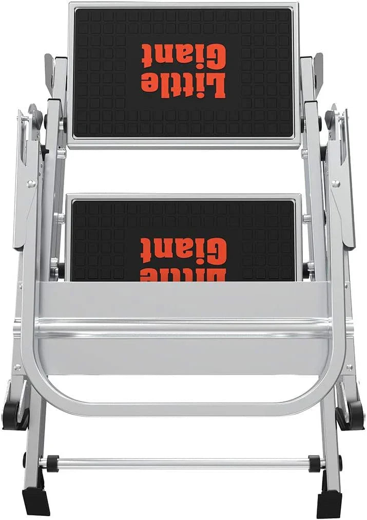 Little Giant Ladder, Safety Step, Three-step Design, 3 feet high, Footrest, Aluminum, Type 1A, Load Capacity 300 pounds