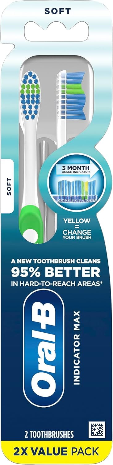 Indicator Color Collection Toothbrushes, Soft, 2 Count