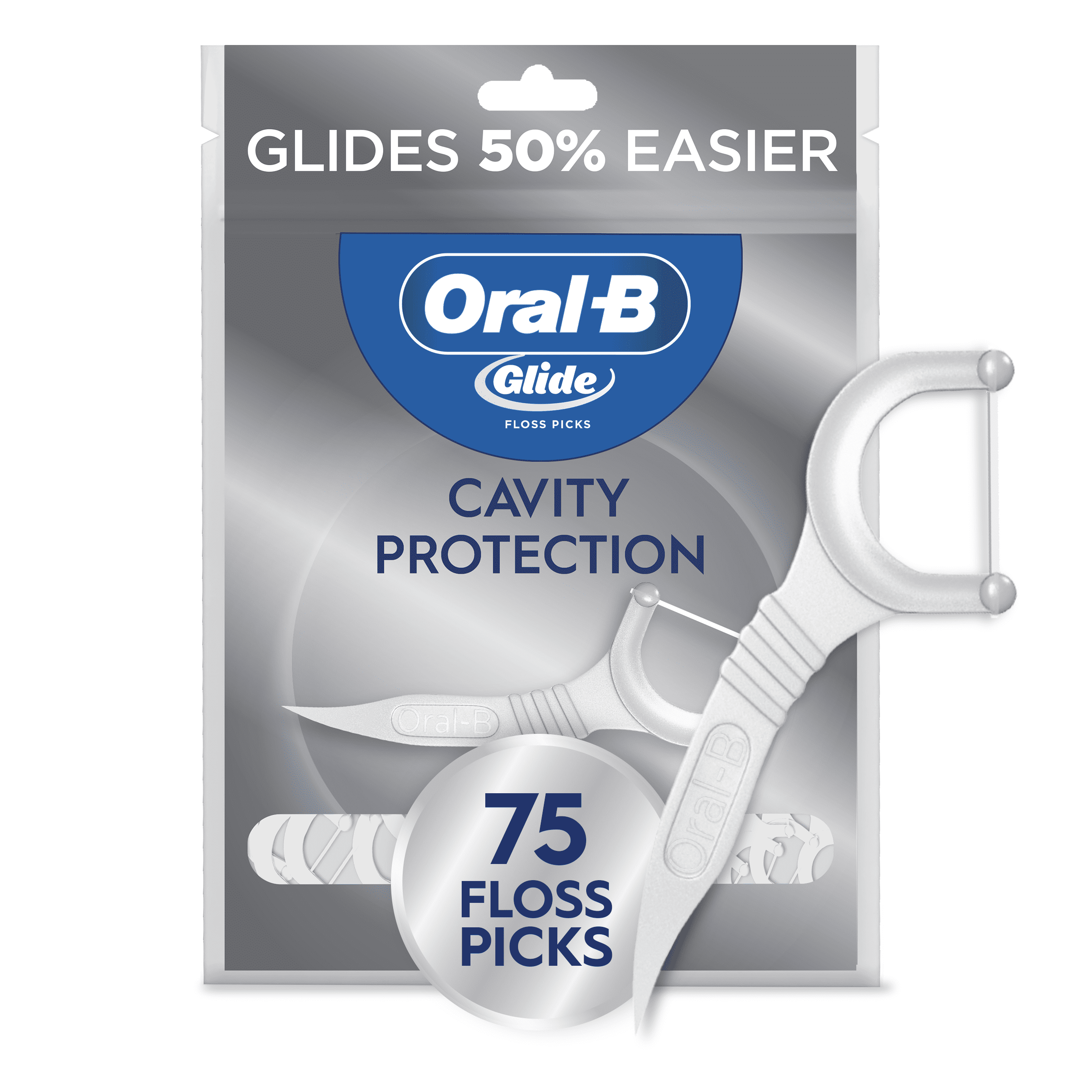 Glide Cavity Protection Dental Floss Picks, Helps Prevent Cavities, 75 Count
