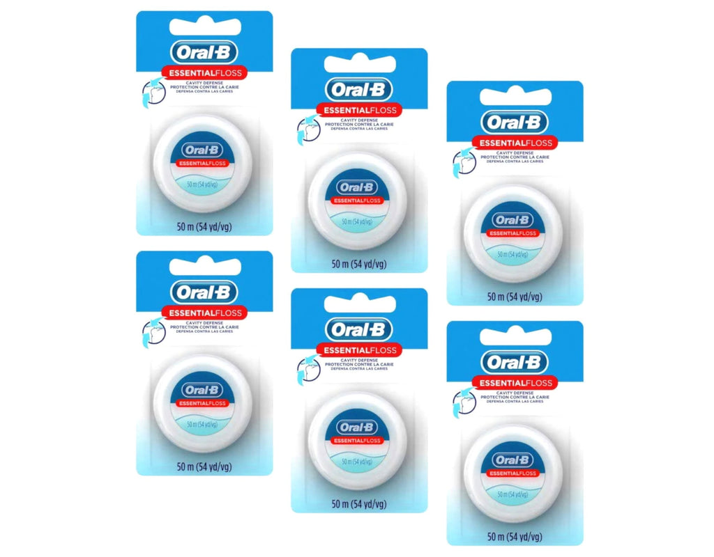EssentialFloss Waxed 54 Yards (Pack of 6)