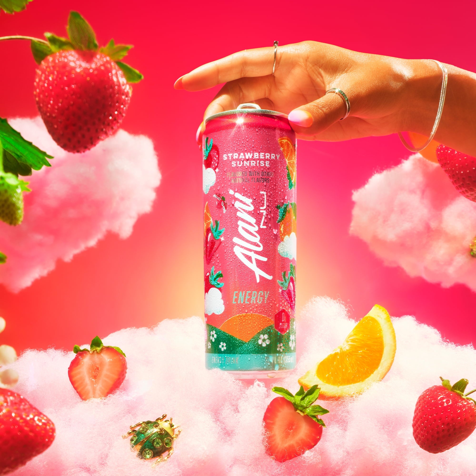 Energy Drink Strawberry Sunrise 12oz 24 Pack