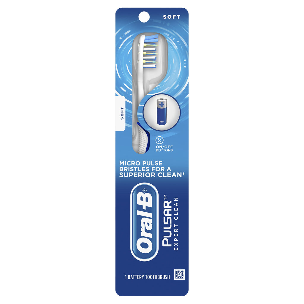 expert clean battery powered toothbrush, soft, 1 count