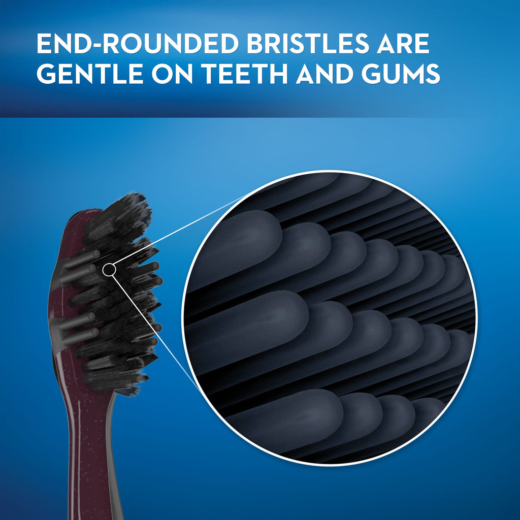 Charcoal Toothbrush, Soft, 4 Count