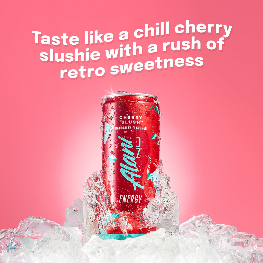 Sugar Free Energy Drink, Cherry Slush, 12 fl oz, 12 Pack, Cans, 200mg Caffeine