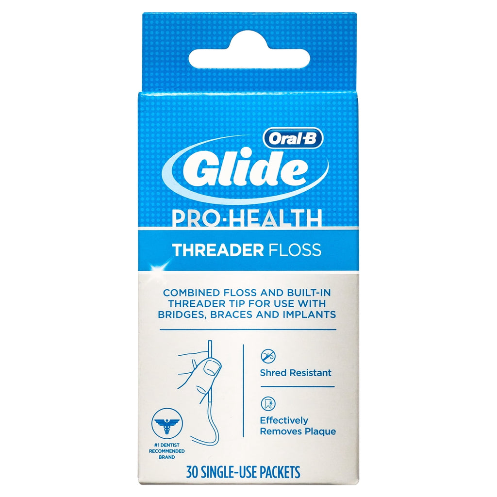 Floss, Glide Pro-Health Dental Floss Threader for Braces and Dental Work, 30 Count