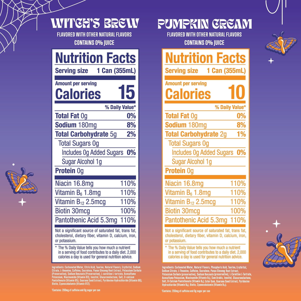 Sugar Free Energy Drink Pumpkin Cream 2 Pack 12 fl oz