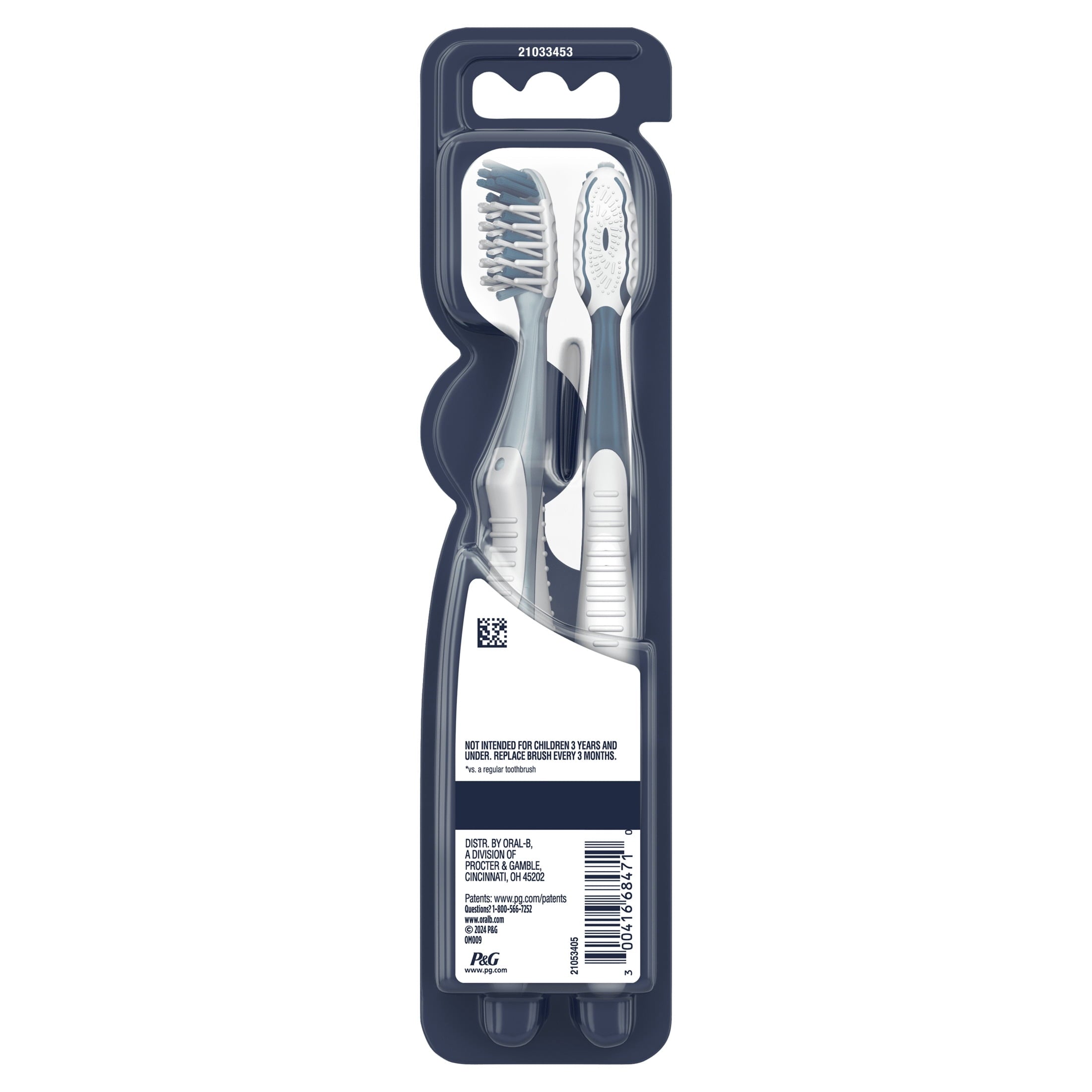 Toothbrush Pro Clean Cross Action, Deep Plaque Removal, Medium, 2 Count