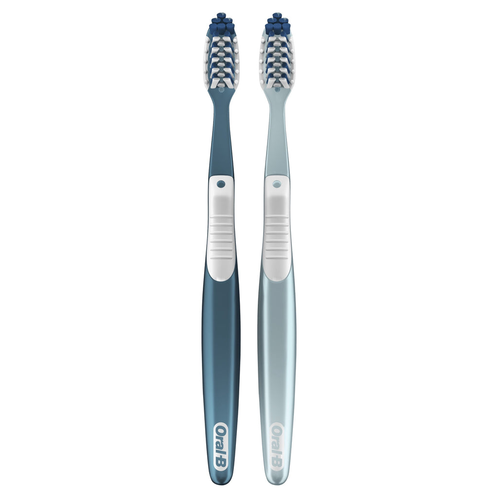 Toothbrush Pro Clean Cross Action, Deep Plaque Removal, Medium, 2 Count