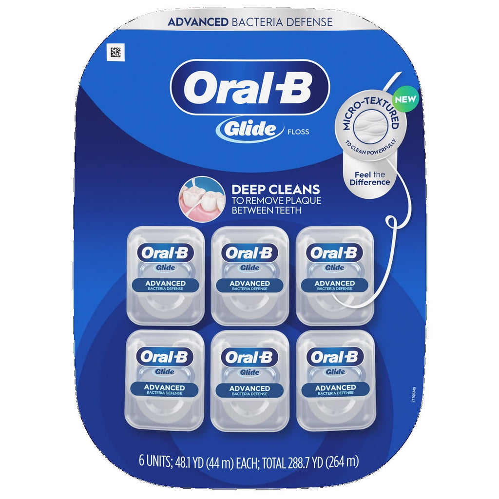 Glide Floss, Advanced Bacterial Defense, 6 Count
