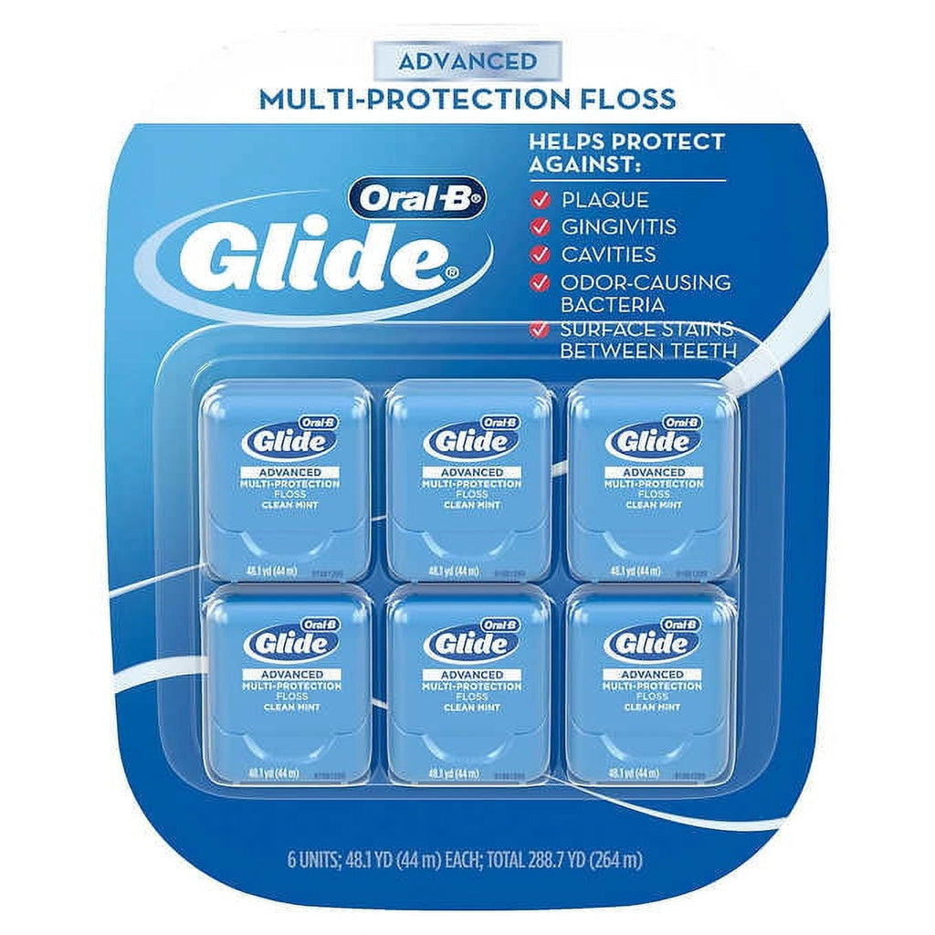 Glide Floss, Advanced Bacterial Defense, 6 Count