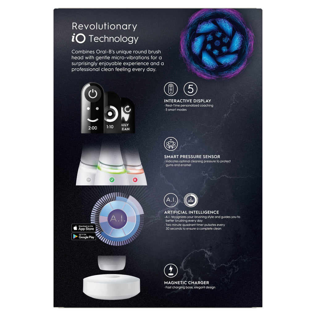 iO Series 7 Electric Toothbrush with 2 Brush Heads, White Alabster