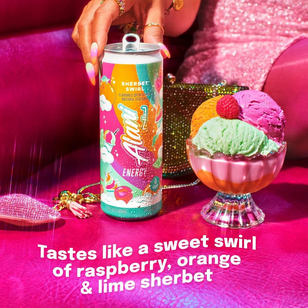 Sherbet Swirl Energy Drink 12 ounce 6 Pack
