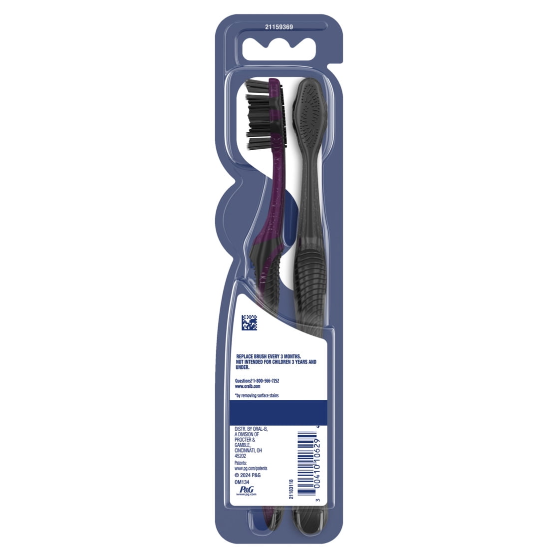 Advanced Whitening Charcoal Toothbrushes, Soft, 2 Count