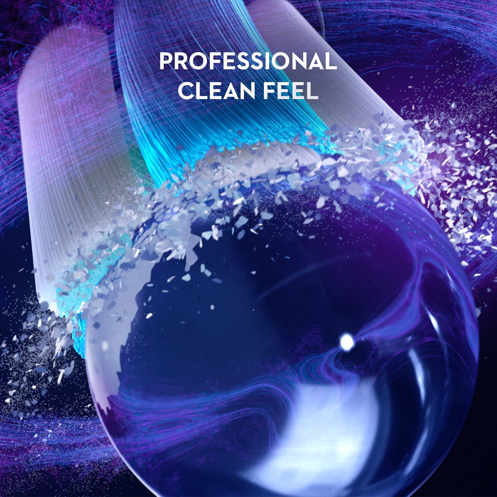 iO Series 8 Electric Toothbrush with 3 Brush Heads, Violet Ametrine, for Adults and Children 3+.
