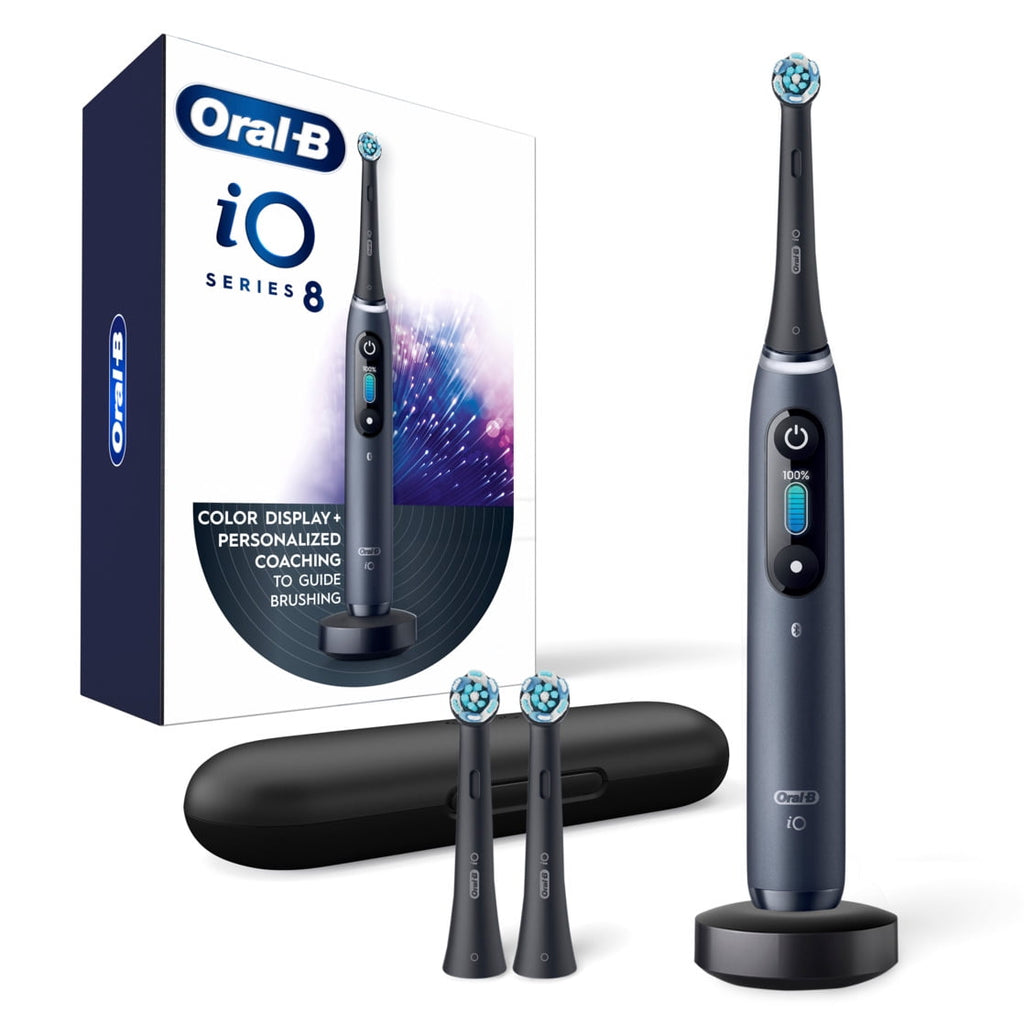 iO Series 8 Electric Toothbrush with 3 Brush Heads, Violet Ametrine, for Adults and Children 3+.