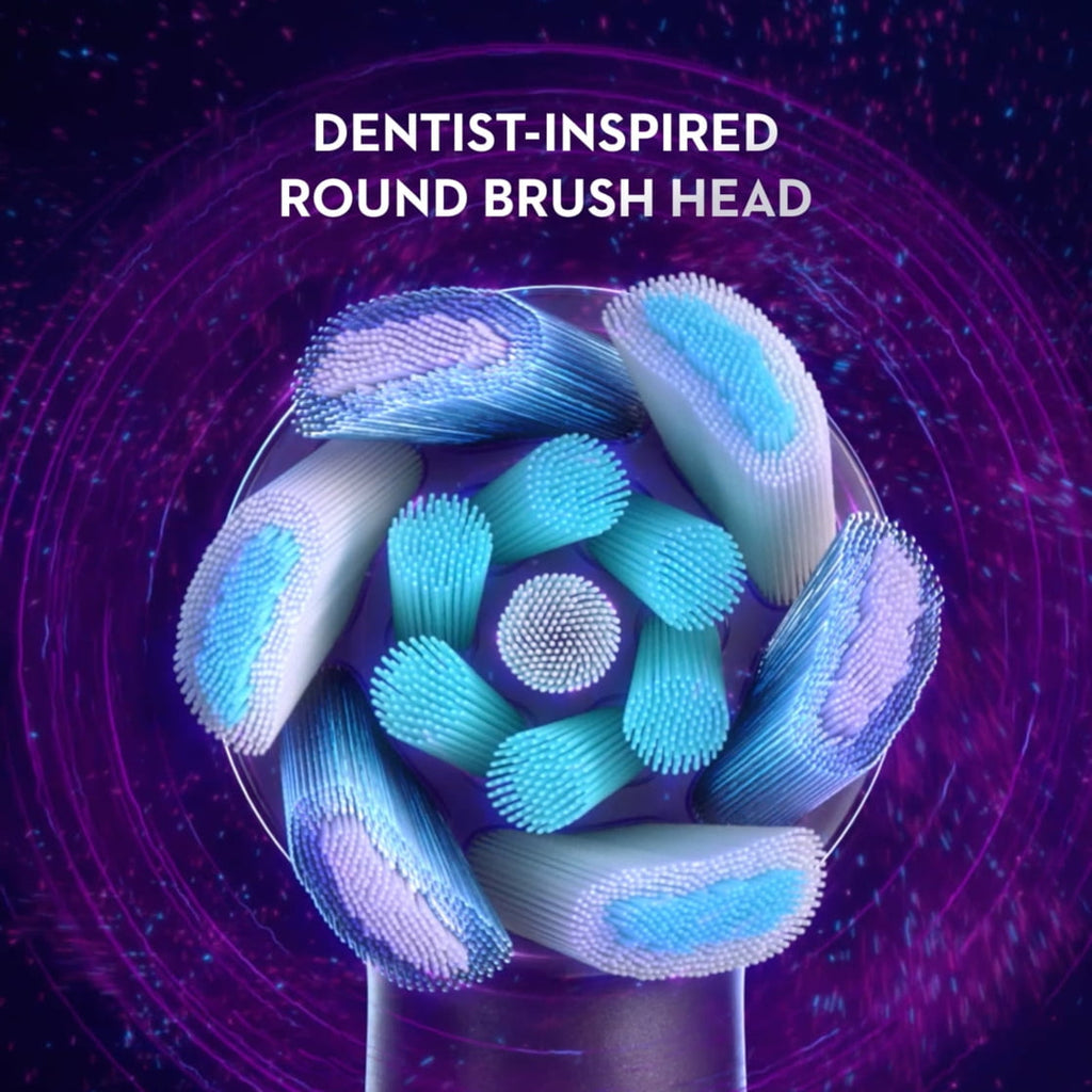 iO Series 8 Electric Toothbrush with 3 Brush Heads, Violet Ametrine, for Adults and Children 3+.
