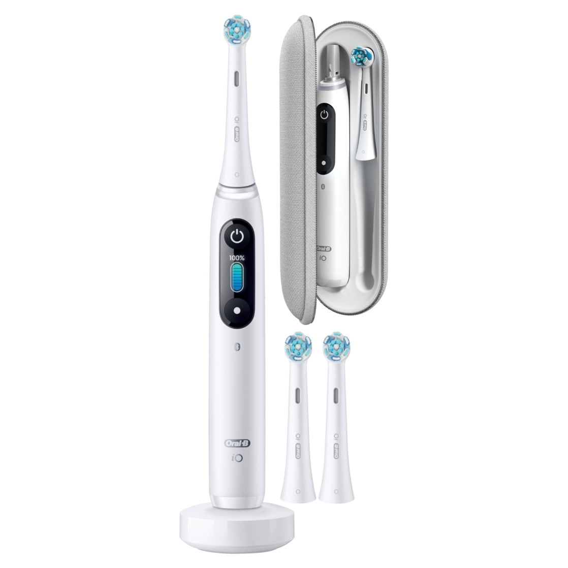 iO Series 8 Electric Toothbrush with 3 Brush Heads, Violet Ametrine, for Adults and Children 3+.