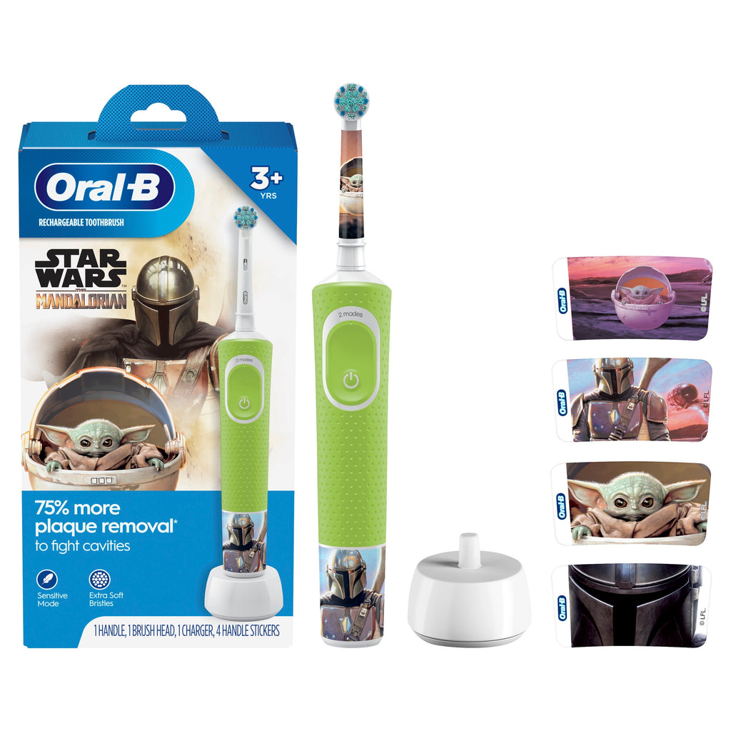 Kids Electric Toothbrush featuring Star Wars The Mandalorian, for Kids 3+