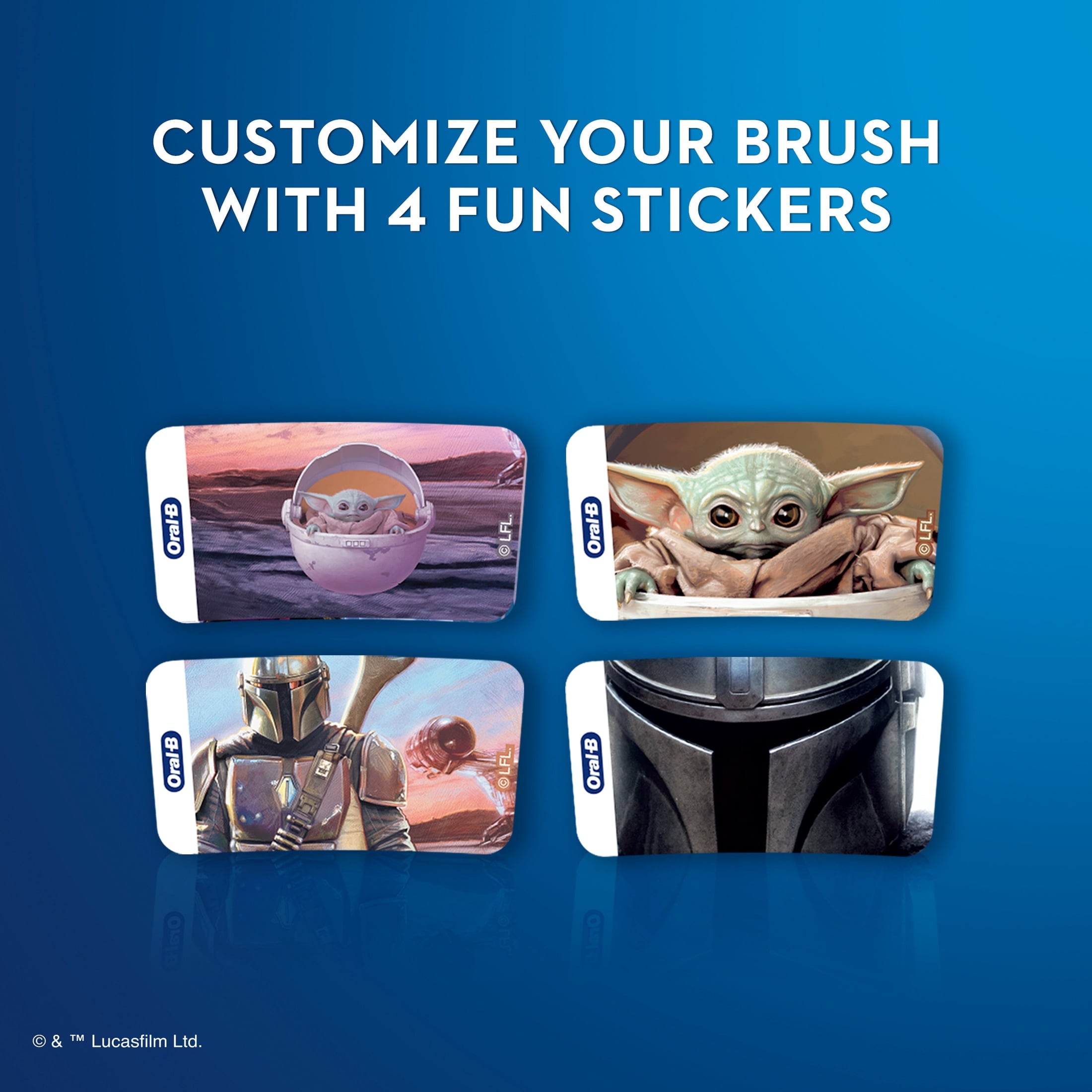 Kids Electric Toothbrush featuring Star Wars The Mandalorian, for Kids 3+