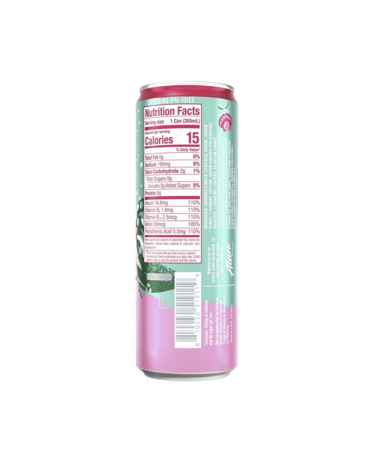 Sugar Free Energy Drink, Winter Wonderland, 12 fl oz, Can, 200mg Caffeine, 4 Pack