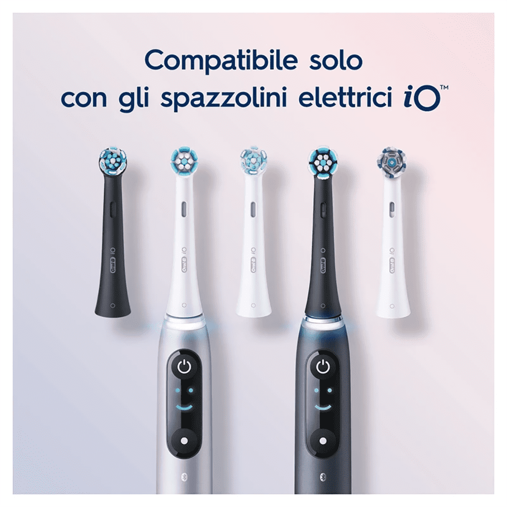 iO Gentle Care Replacement Brush Heads, 4 Heads - BLACK