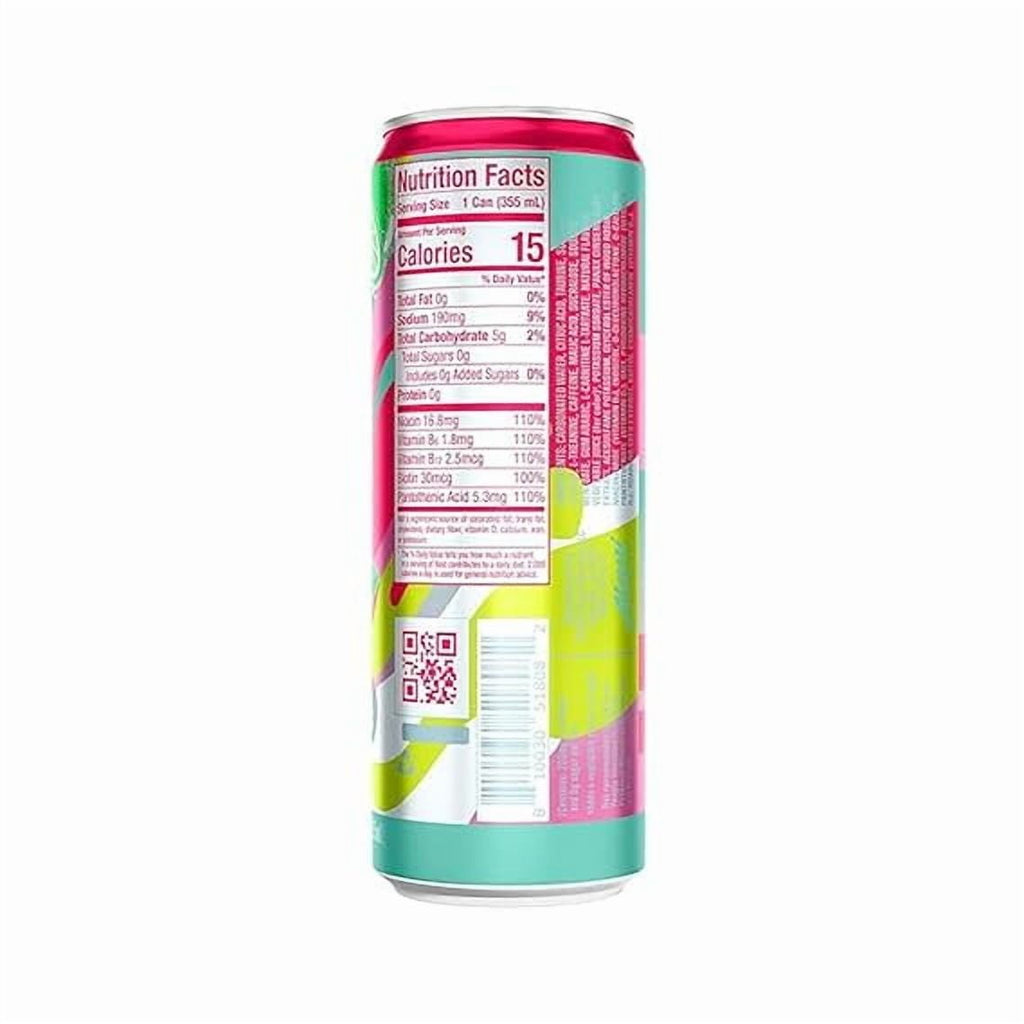 New  Energy Drinks Cherry Twist, Juicy Peach Variety Pack Sugar-Free, Low-Calorie, 200mg Caffeine, Energy Boost Drink 12 fl oz (Pack of 6)