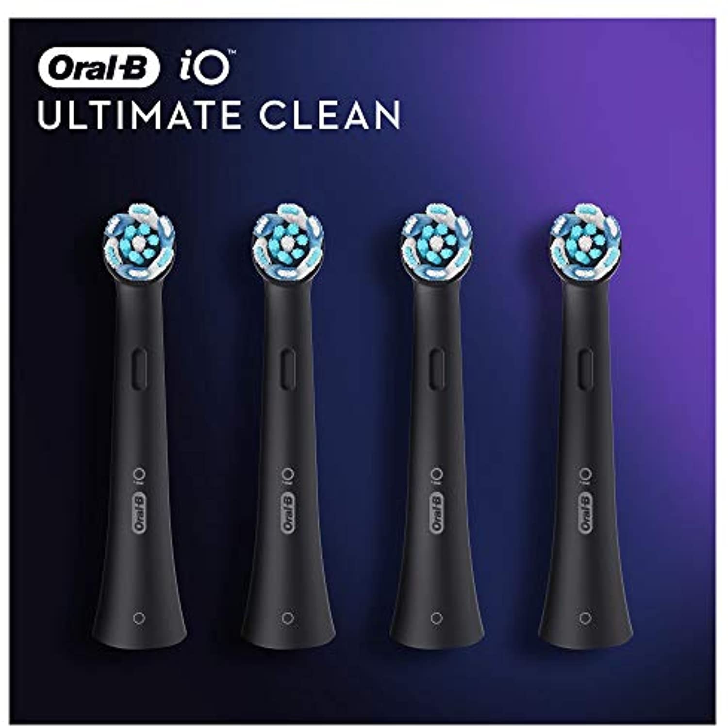 iO Ultimate Cleaning Electric Toothbrush Heads Black - 4 Heads