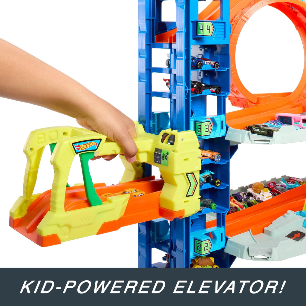 Hot Wheels City Ultimate Garage Playset with 2 Die-Cast Cars, Storage for 50 Cars Child Age 4-8