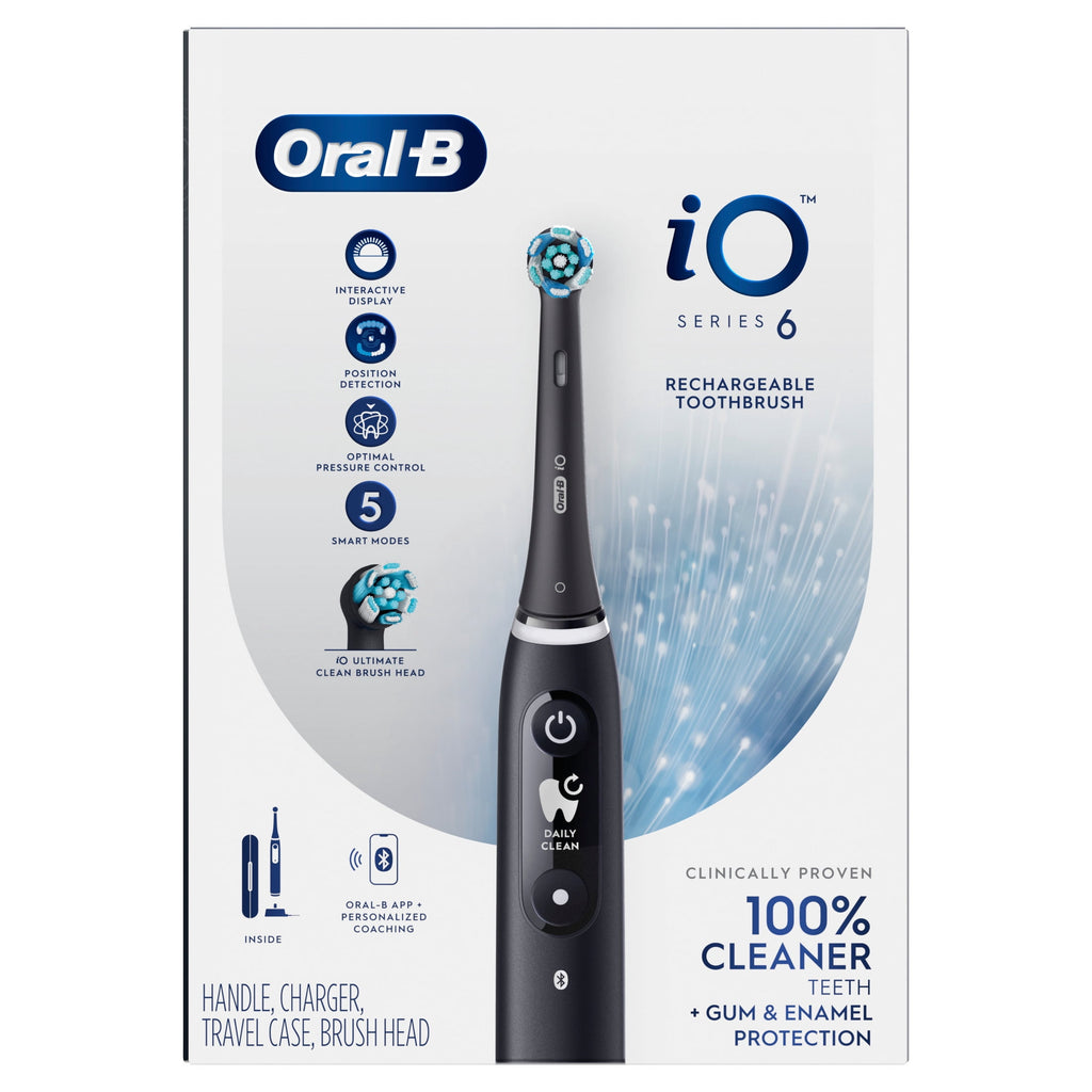 iO Series 6 Electric Toothbrush with (1) Brush Head, Black Lava