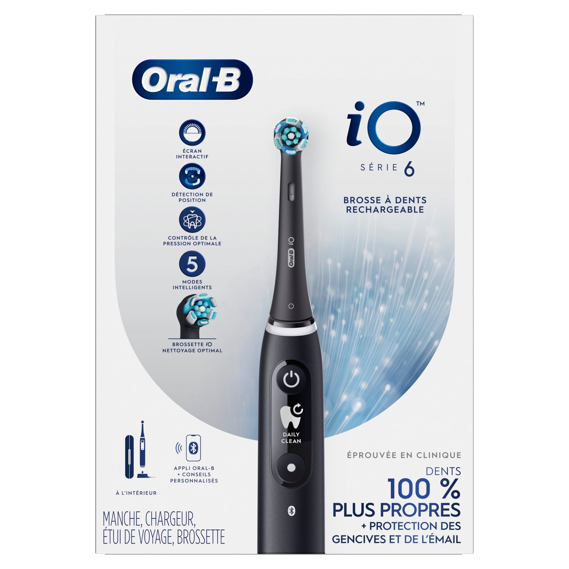 iO Series 6 Electric Toothbrush with (1) Brush Head, Black Lava