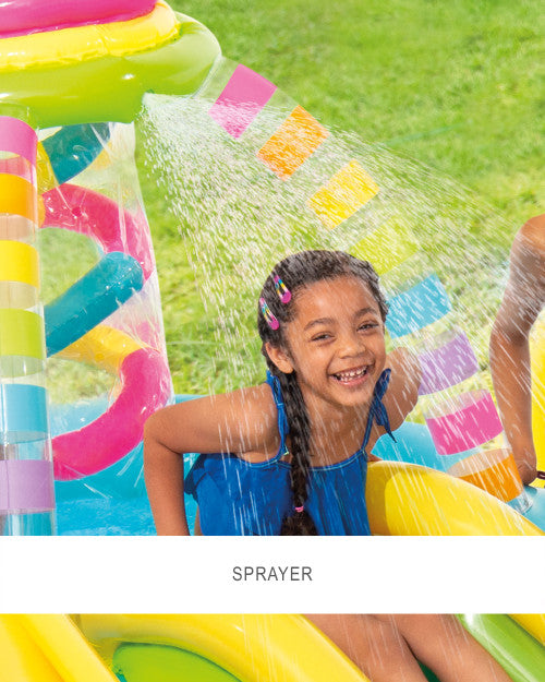 Rainbow Funnel Inflatable Play Center with Slide